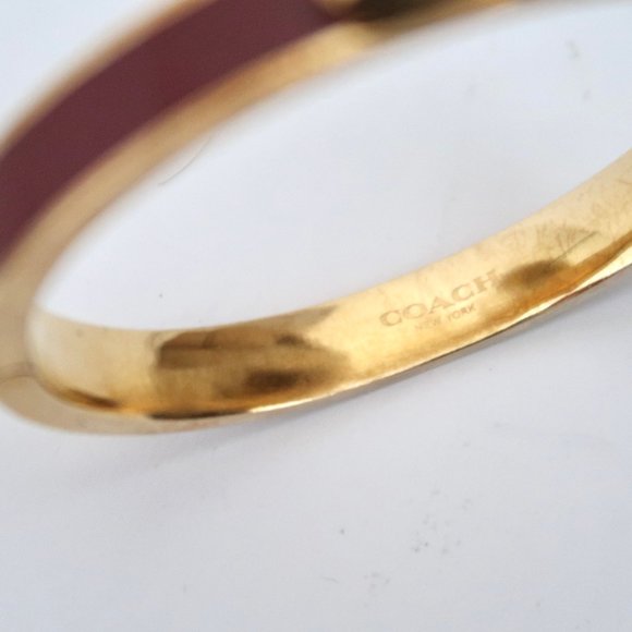 COACH C logo enamel bangle hinge bracelet - Picture 4 of 4